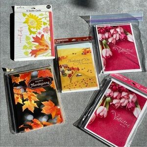 Hallmark Assorted Holiday Greeting Cards - Thanksgiving, Easter, Valentine's Day